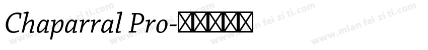 Chaparral Pro字体转换